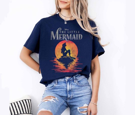 Retro Disney The Little Mermaid Ariel In The Moonlight Shirt