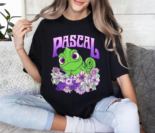 Cute Disney Tangled Pascal Floral Rapunzel Shirt