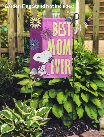 PEANUTS, PEANUTS Best Mom Ever Snoopy Garden Flag, Officially Licensed PEANUTS, Mother's Day