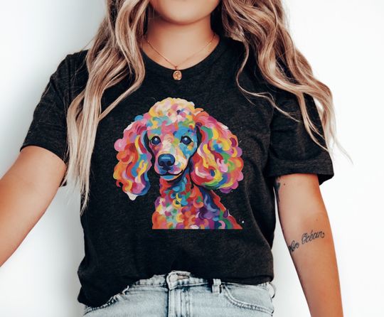 Vibrant Watercolor Poodle Shirt | Poodle Lover | Poodle TShirt | Poodle Mom | Poodle Tee | Dog Lover Shirt | Gift For Poodle Mom | Dog Shirt