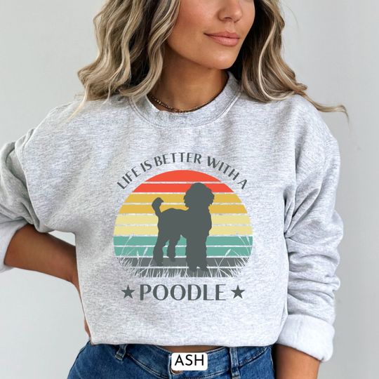 Standard Poodle Sweatshirt Standard Poodle Shirt For Dog Dad Gift Poodle Sweater For Her Cute Dog Shirt Dog Owner Gift Shirt Dog Breed Shirt