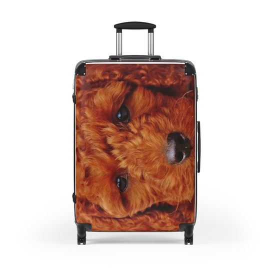 Irish Doodle Puppy Suitcases, Red Poodle Carryon, Medium or Large Hardcase