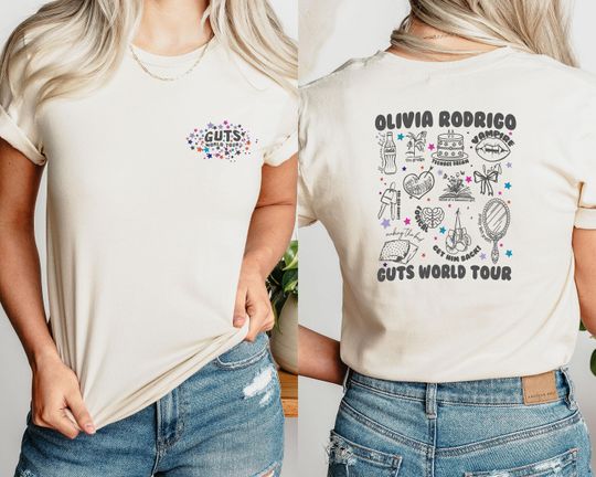 Olivia Rodrigo Guts World Tour , Rodrigo Tour Shirt, Rodrigo World Tour Concert Shirt, Olivia Fan Gift, Guts Olivia 2024 World Tour