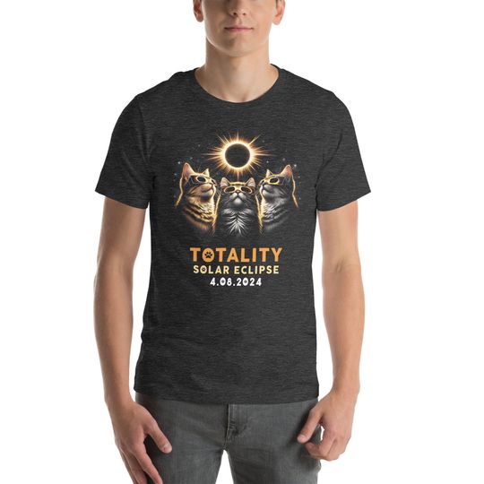 Funny Totality Cats Shirt, Cat Wearing Solar Eclipse Glasses