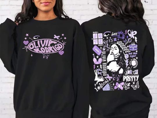 Olivia Rodrigo Guts World Tour 2024 Sweatshirt, GUTS Art Print Women , Guts Tour 2024 Shirt, Olivia Rodrigo Concert Shirt