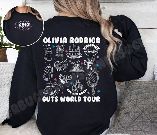 Olivia Guts Tour Icon Album Aesthetic Sweatshirt, Guts Crewneck, Olivia Merch, Teenage Girl Gifts