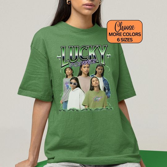 Custom St Patricks Shirt, Personalized Bootleg Lucky Tshirt