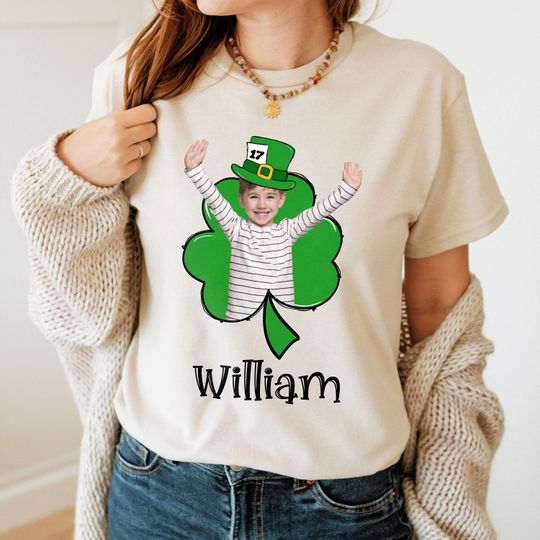 Custom Patricks Day Sweatshirt With Photo, Your Custom Photo