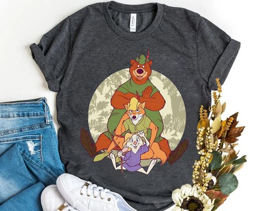 Disney Robin Hood Little John Skippy Group Shot Shirt