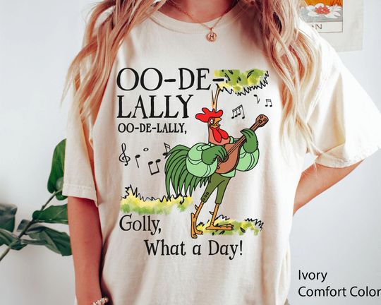 Allan A Dale Oo-De-Lally Golly What A Day Shirt, Retro Robin Hood Disney T-shirt