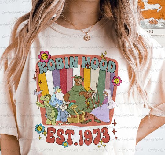 Disney Robin Hood Co 1973 Retro Shirt, Vintage Robin Hood Shirt