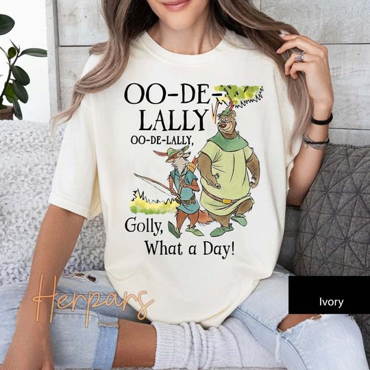 Vintage Robin Hood And Little John Oo De Lally Golly What A Day Shirt