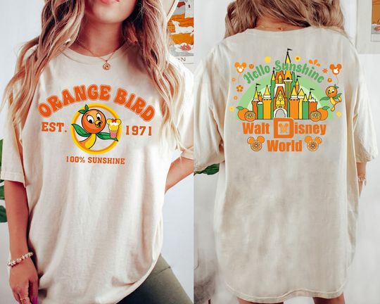 Disney Little Orange Bird Shirt,Hello Sunshine Walt Disney World Shirt, Disneyland Family Matching Flower and Garden Festival 2024 Tee Shirt