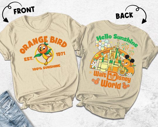 Disney Little Orange Bird Shirt, Hello Sunshine Walt Disney World Shirt, Disneyland Family Matching Flower and Garden Festival 2024