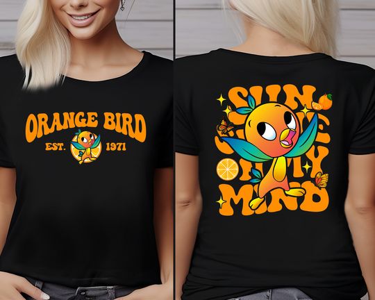 Disney Bird T-Shirt, Disney Orange Bird Shirt, Beach T-Shirt, Summer Vacation Shirt, Flower and Garden Festival 2024 Shirt