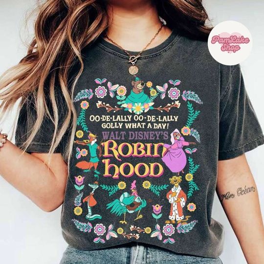 Vintage Disney Robin Hood Floral Shirt