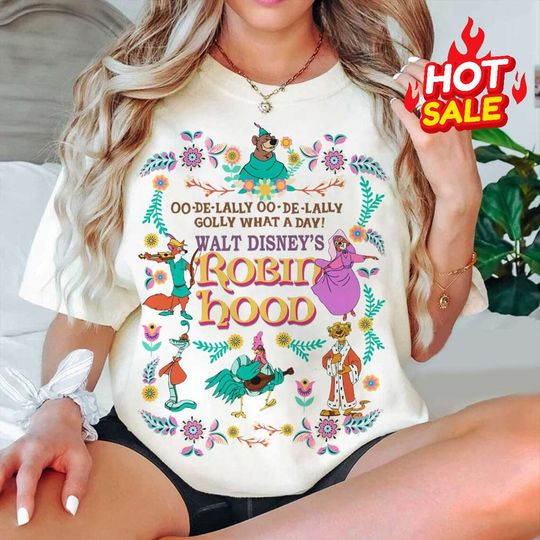 Vintage Disney Robin Hood Floral Shirt
