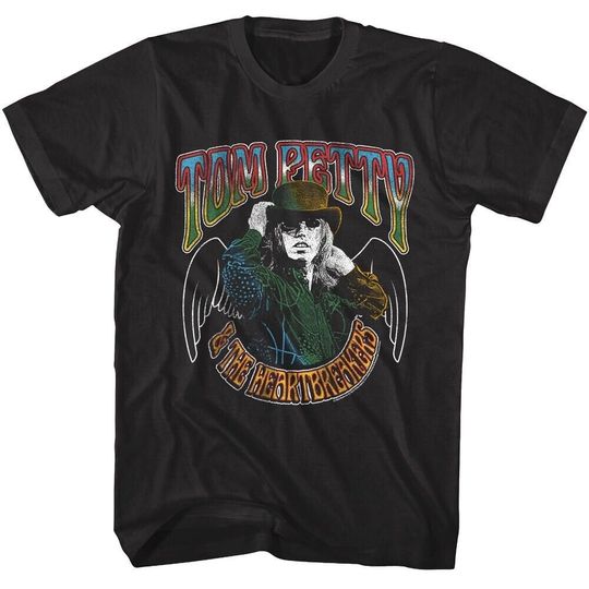 Tom Petty & the Heartbreakers T-Shirt Winged Legend Rock Band Tees