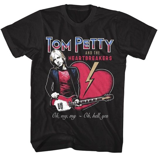 Tom Petty & the Heartbreakers Men's T-Shirt Oh Hell Yes Guitarist Tees