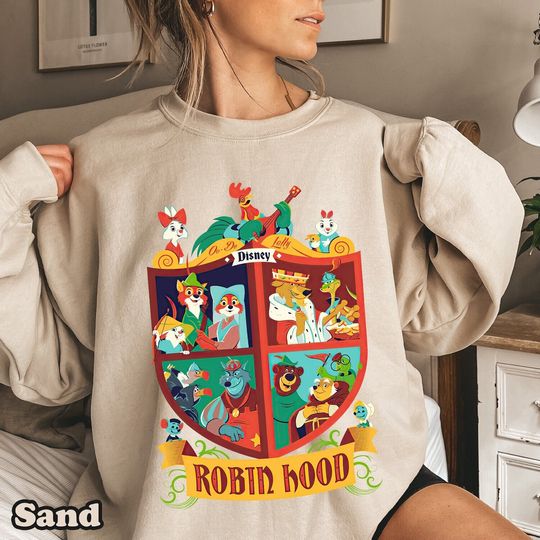 Vintage Disney Robin Hood Sweatshirt, Retro Disney Robin Hood Sweatshirt