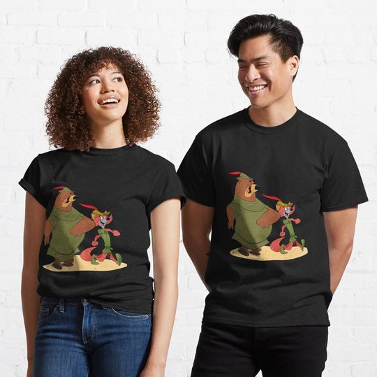 Little John and Robin Hood Cartoon T-Shirt