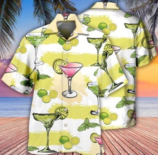 Cocktail Margarita Summer Party Hawaiian Shirt, Hawaii Shirt, Casual Shirt, Short Sleeves Shirt, Beach Shirt, Summer Trip