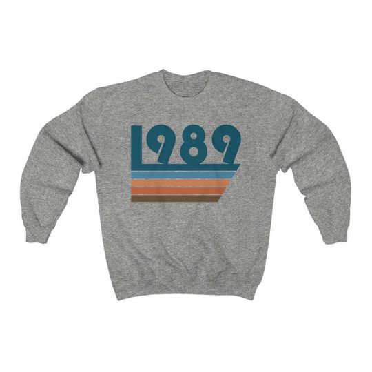 1989 Unisex Sweatshirt, Womens 1989 Sweatshirt, Mens 1989 Sweatshirt, 1989 Gift, Birthday Sweatshirt