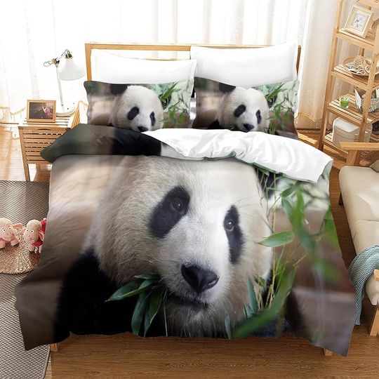 Cute Panda Bear  3D Giant Panda Bedding Sets