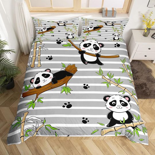 Panda Bedding Set Kids Cute Animal  Cartoon Giant Panda Bedding