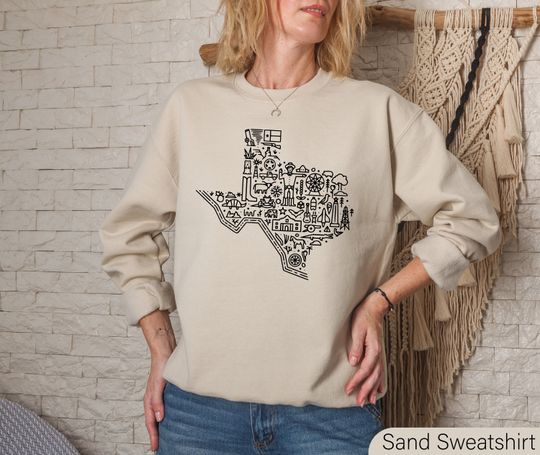 Texas State Map T-shirt, Texas Lover Shirt, Texas States Tee, Western Shirt, Texas Southern Shirt, Texas Travel Tee, Texas Tee, Western Tee