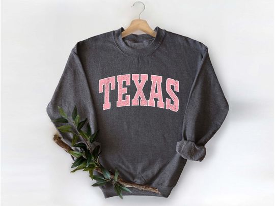 Texas Sweatshirt, Texas Pink Print Hoodie, Austin Cute Texas Fan Sweater, Texas College Student Gifts, University of Texas Sweatshirt