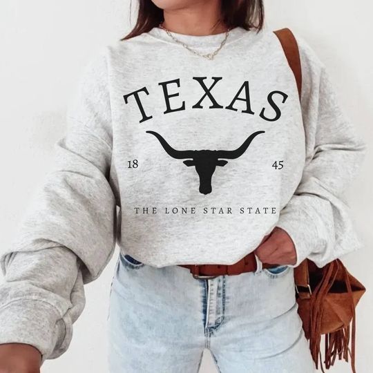 Texas Sweatshirt, Texas Crewneck, Dallas Texas Shirt, Austin Texas Gift, Texas Souvenir, Texas Family Vacation, Texas Girls Trip Sweater