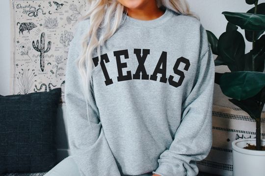 Texas Sweatshirt, Texas Sweater, State Sweatshirt, Traveling Gift, College Pullover, Cute Christmas Gift, Texas Football Shirt, Gift for Her