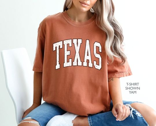 Texas Comfort Colors Tshirt Faded Vintage Aesthetic Minimalist Texas Retro Style Texas tee Unisex Premium Game Day Texas Tshirt