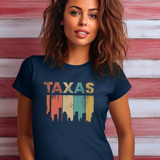 Texas Shirt, Texas Skyline Tee, Lone Star State Shirt, Vintage Texas Apparel, Urban Texas T-shirt