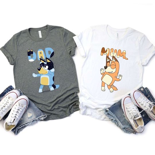 BlueyDad Family Shirts  | BlueyDad Valentine | Bandit Chili Bingo| Family Matching Shirts | BlueyDad Dad BlueyDad Mum| Bandit Heeler Shirt