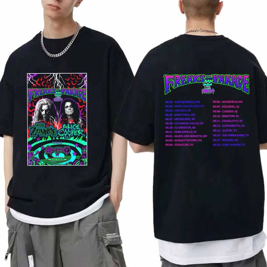 Rob Zombie and Alice Coopers 2024 Tour Shirt