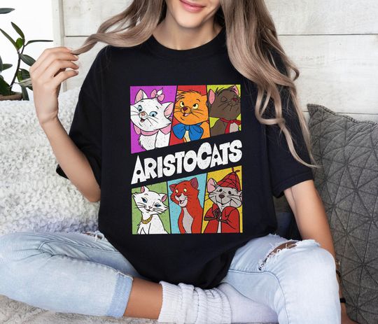 Vintage The Aristocats Character Shirt, Thomas Duchess and Marie Shirt
