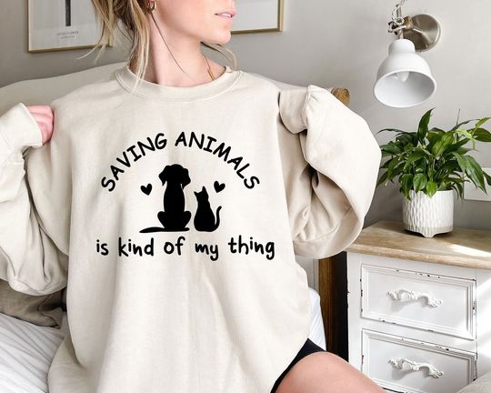 Animal Rescue Sweatshirt, Animal Lover Gifts, Animal Rights Sweatshirt