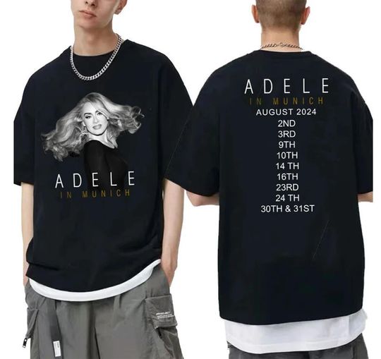 Adele In Munich 2024 Double Sided Shirt