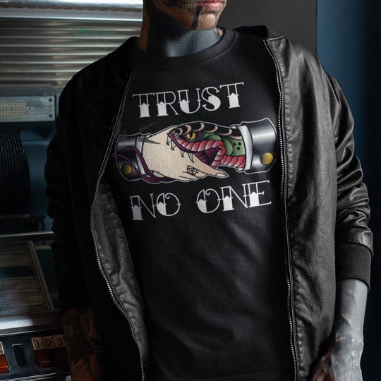 Trust No One American Traditional Tattoo Shirt
