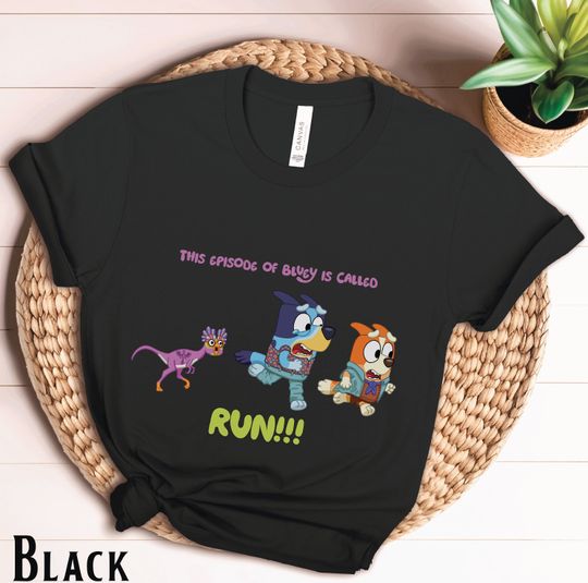 BlueyDad and Bingo RUN! T-Shirt | Jurassic Park T-Shirt