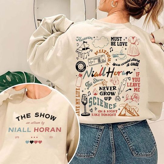Vintage Niall Horan The show Live on Tour 2024 Double Sided Sweatshirt