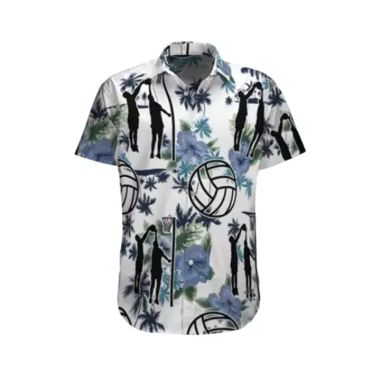 Basketball White Empire All Hawaiian, Summer Party Shirt, Buttom Down Shirt