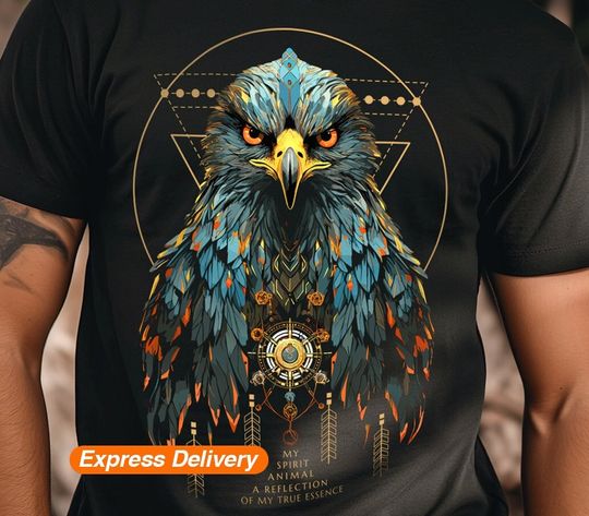 EAGLE SPIRIT ANIMAL T-shirt, Spiritual Shamanic Shirt
