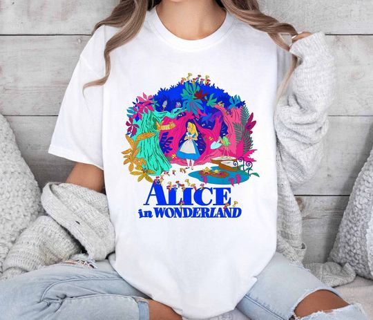 Vintage Alice In Wonderland Shirt, Disney Alice Shirt