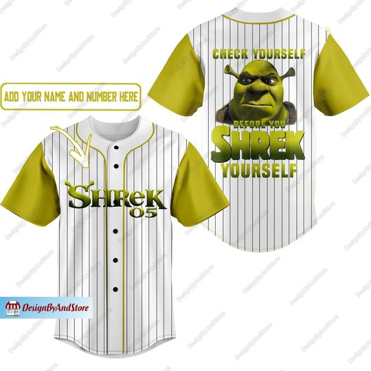 Personalized Disney Shrek Face Baseball Jersey