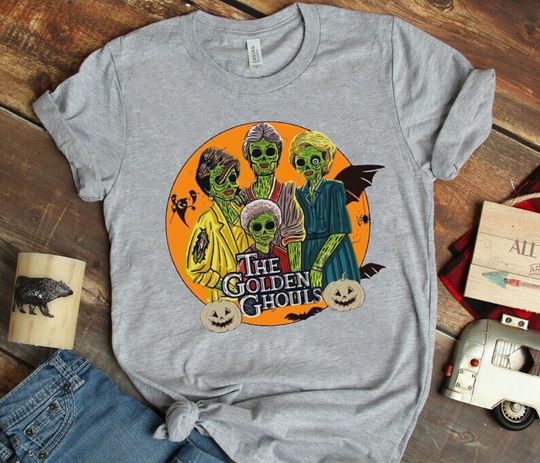 The Golden Ghouls, Horror Movie Shirt, Pumpkin Tee Shirt, Spooky Mama Shirt, The Stay Golden Horror, Halloween Shirt, Scary Movies T-Shirt