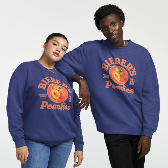Official Bieber's Peaches Black Pullover Sweatshirt