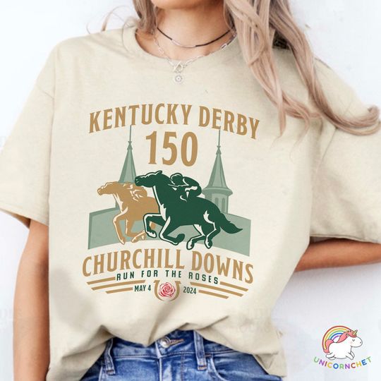 Kentucky Derby Churchill Downs 2024 Shirt,Derby Tee, 150th Kentucky Horse Racing Gift, KY Derby Horse Racing Weekend Tee